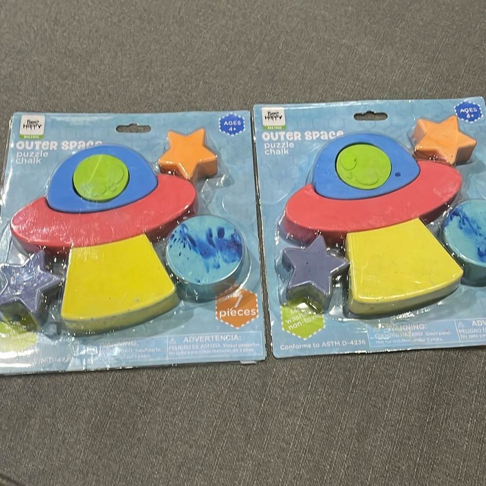 COPY - Bee Happy Aldi Outer Space Big 7 Piece Sidewalk Puzzle Chalk